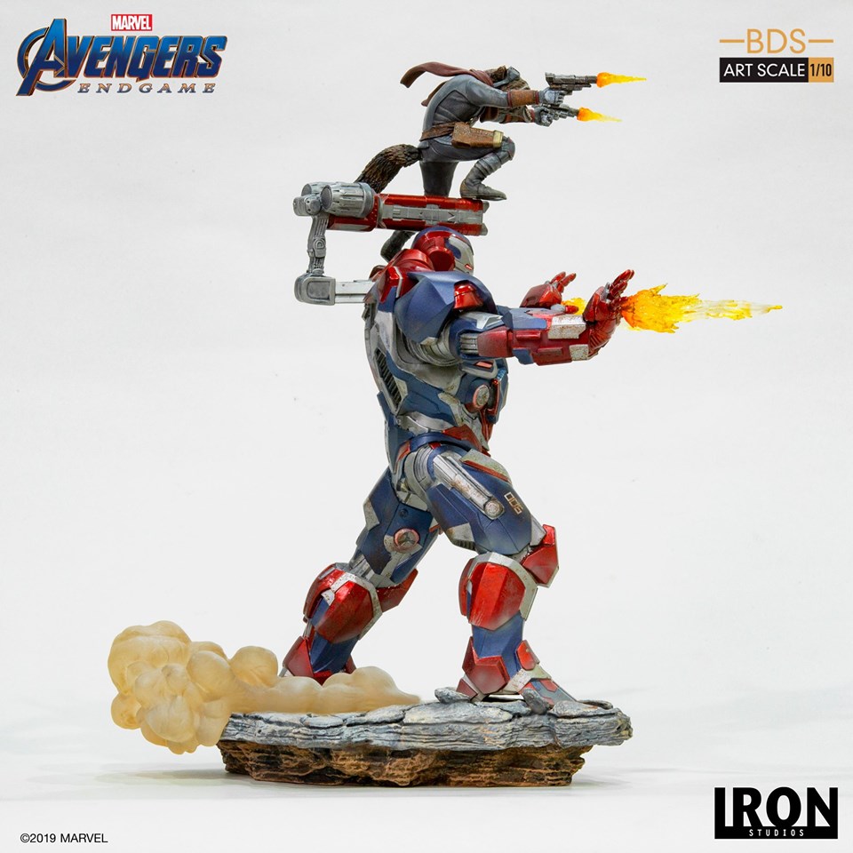 Iron Studios BDS Art Scale 1/10 Avengers: Endgame - Iron Patriot & Rocket