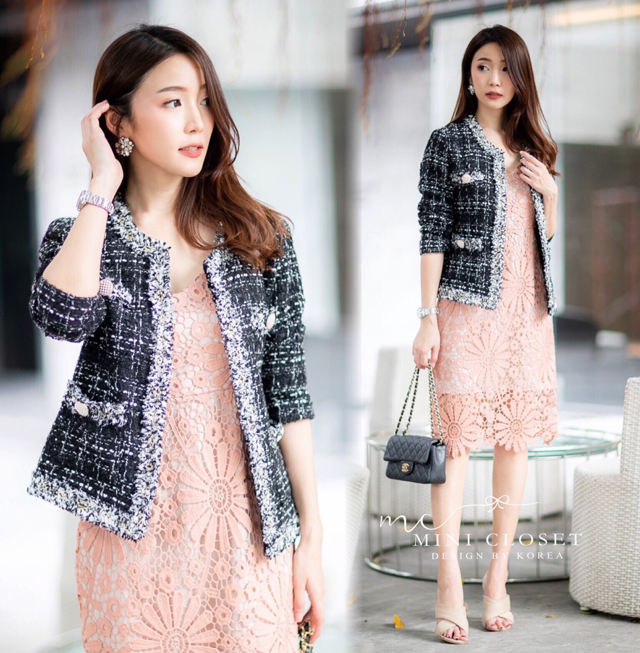 เสื้อคลุมผ้าทวิต เสื้อทวีตเรียบหรูดูสวยแพงสไตล์ชาแนล