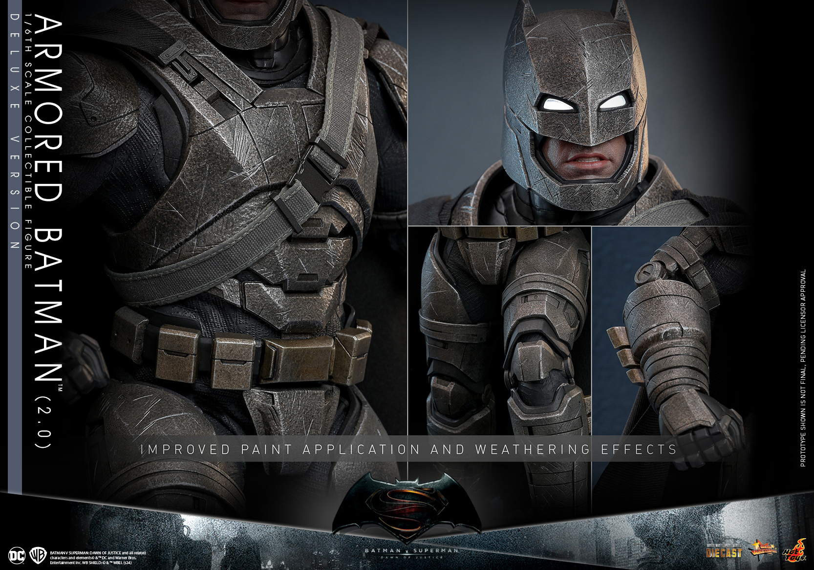 Hot Toys MMS743D63 Batman v Superman: Dawn of Justice - Armored Batman (2.0) [Deluxe Version]