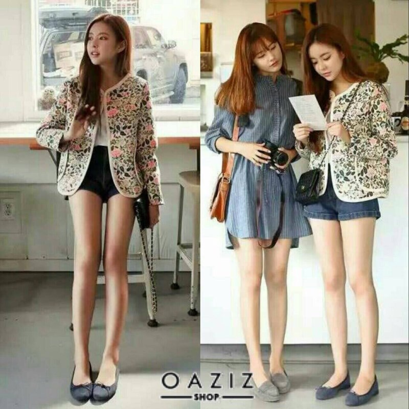 เสื้อคลุมน่ารักๆสไตล์เกาหลี เนื้อผ้าปักลายทั้งตัว งานเก๋ๆน่ารักๆ จัดโลดดดด
