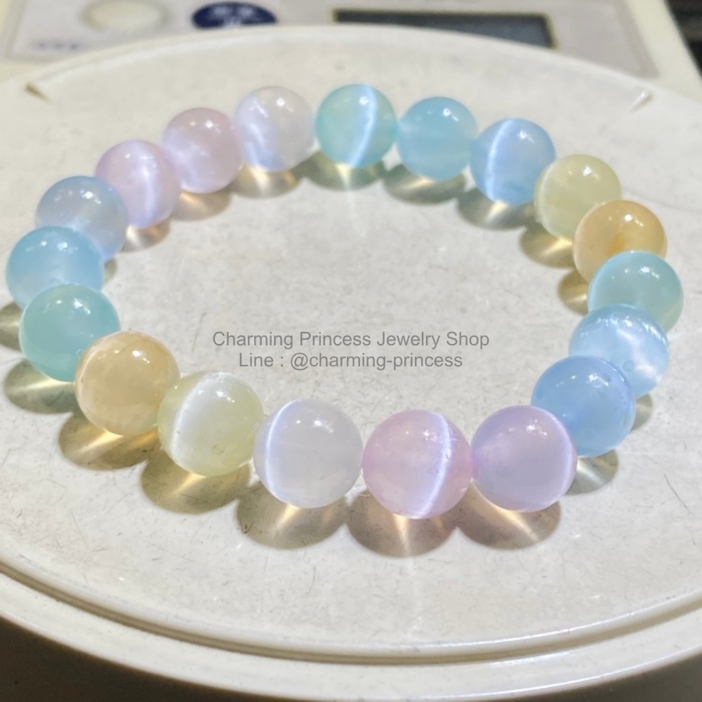 Candy Pastel Selenite เซเลไนต์สีหวานละมุน 10 มม เสริมสร้างพลังงานบวก ล้างพลังงานลบได้อย่างดีเยี่ยม สร้างสมาธิ และเพิ่มความผ่อนคลายให้กับจิตใจของคุณ