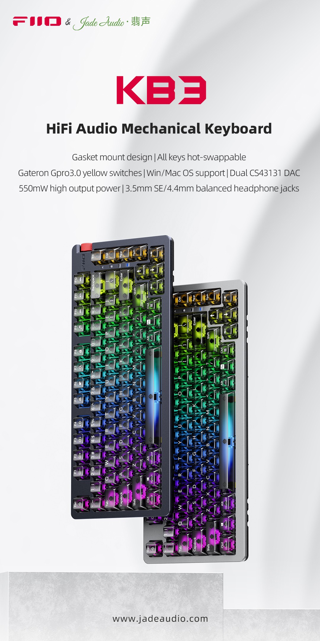 FiiO KB3 คียบอร์ดพร้อม DAC/AMP ระดับเทพในตัว ประกันศูนย์ไทย