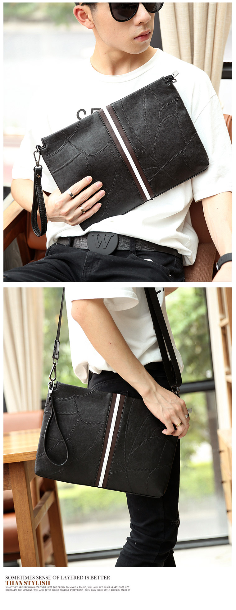 พร้อมส่ง กระเป๋าคลัทซ์ผู้ชายใส่โทรศัพท์มือถือ แฟชั่นเกาหลี