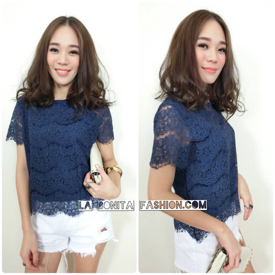 Lace Garden Top (ONLY @Naked Studio) เสื้อตัวสั้นลูกไม้อย่างดี มีซับในในตัว งานดีเย็บเก็บริมขอบเรียบร้อยค่ะ ใส่ได้กับทั้งยีนต์ขาสั้นและยาวนะค่ะ