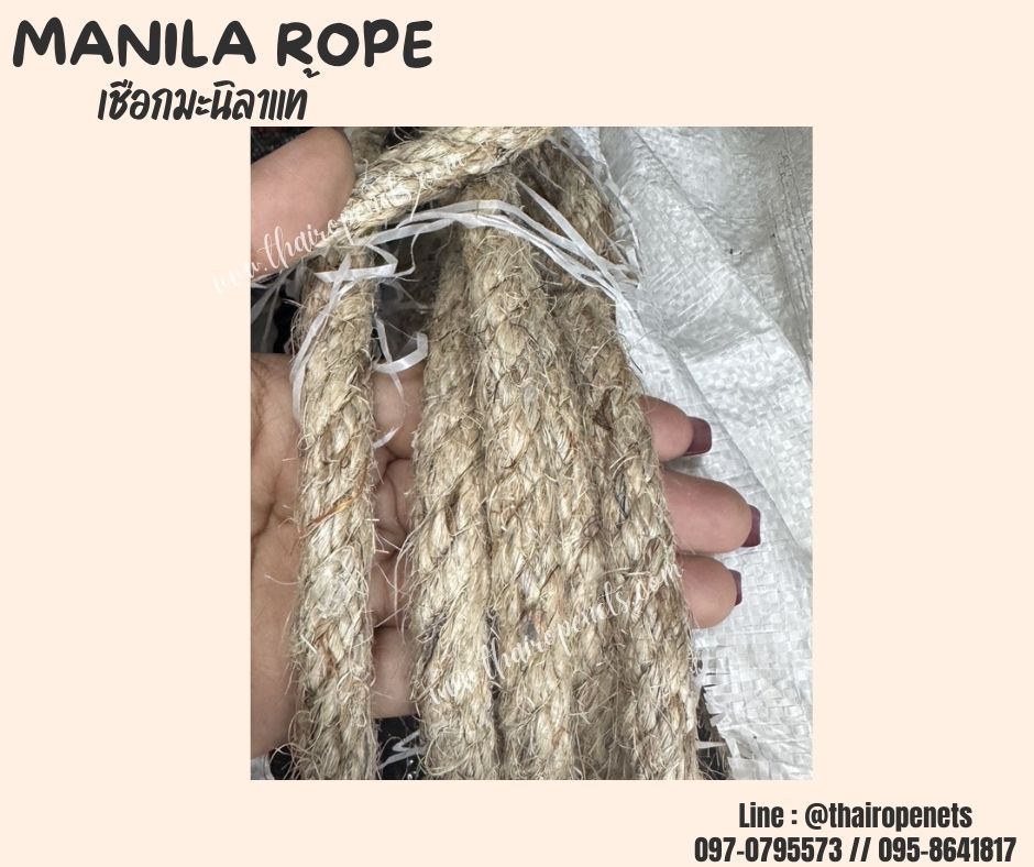 เชือกตกแต่งคาเฟ่ ขนาด 12 มิล ยาว 200 เมตร เชือกมะนิลาแท้ 100% Manila rope เชือกเกษตรกรรม เชือกงานประดิษฐ์ พร้อมส่ง