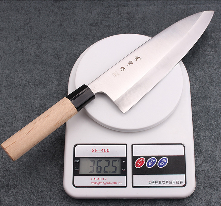 KN01 มีดแล่ปลาสเตนเลส ทำครัว (Deba) ขนาด 8 นิ้ว คุณภาพสูง Japan คมสุดๆ