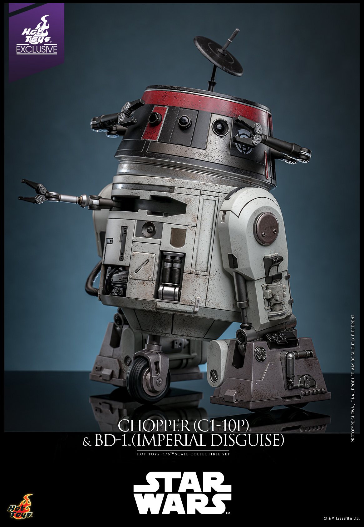 Hot Toys TMS152 Star Wars - Chopper (C1-10P) & BD-1 (Imperial Disguise) [Hot Toys Exclusive]