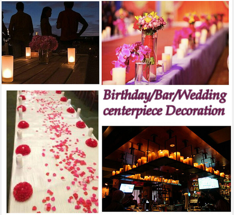 เทียน LED แบบชาร์จได้ 12 อัน พร้อมแท่นชาร์จ