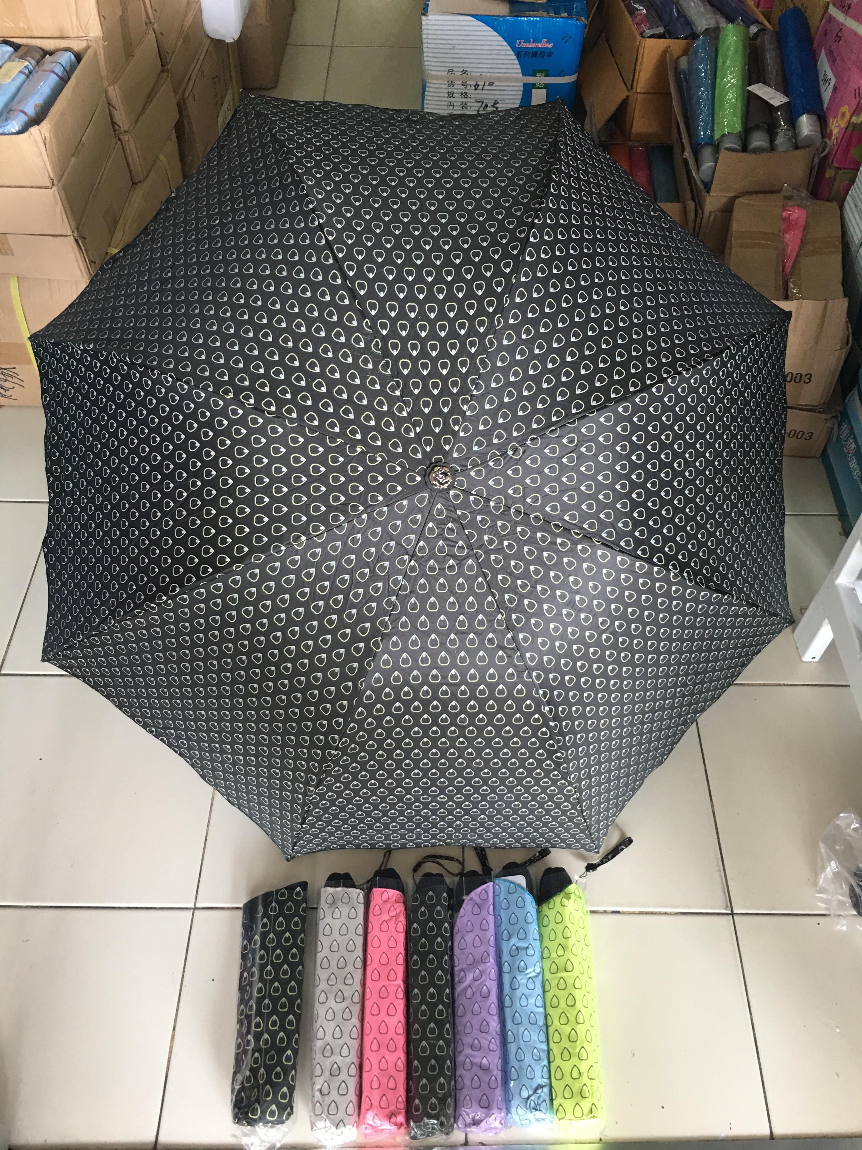 ร่มโค้งแฟชั่นยูวีดำ รหัส4302DA