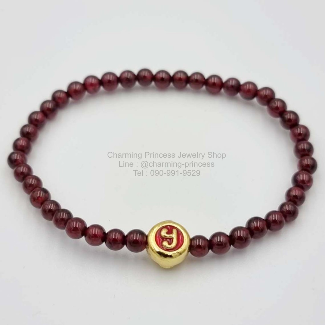 หัวนะโมเสาร์ห้า และพระพิฆเนศ เทพเจ้าแห่งความสําเร็จ ร้อยพร้อม Garnet โกเมน 4 mm หินสำหรับคนเกิดเดือนมกราคม ความหมายดีมากๆ ทำมาค้าขึ้น ร่ำรวยเงินทอง พรั่งพร้อมลาภยศวาสนา