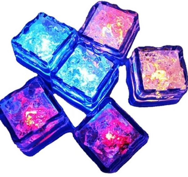 น้ำแข็งมีไฟ น้ำแข็งเรืองแสง มีสวิทช์ กดเลือกสีได้