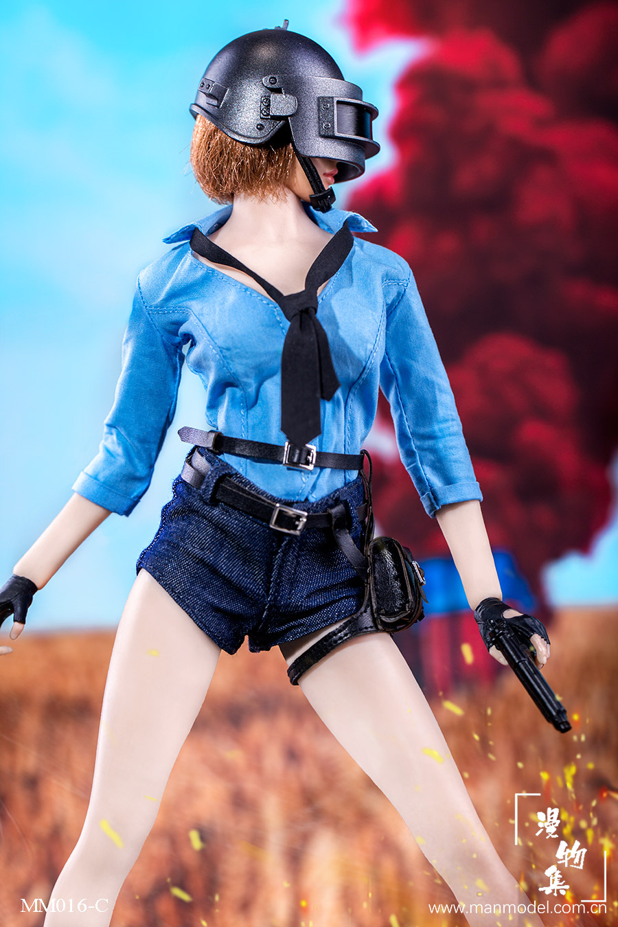 Manmodel MM016-A, MM016-C Chicken Dinner Female Combat Suit (Dark Blue)/(Light blue)