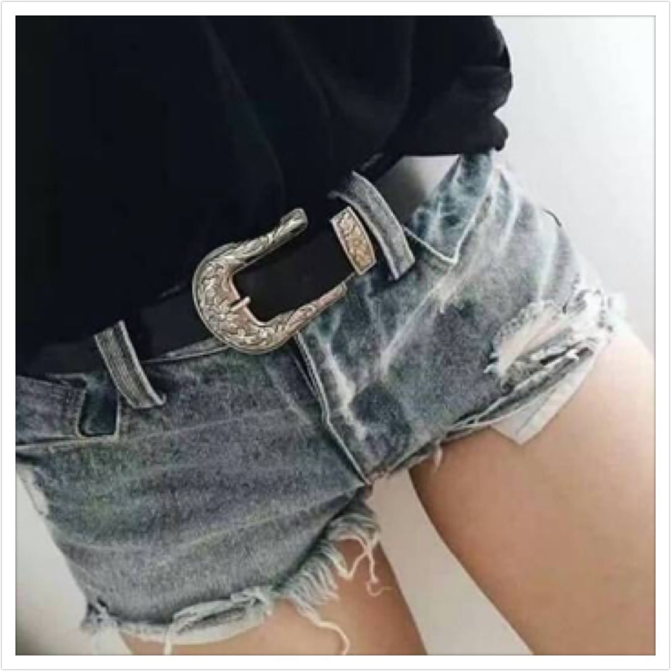 เข็มขัดวินเทจ เข็มขัดหัวโกธิค ไซส์ใหญ่