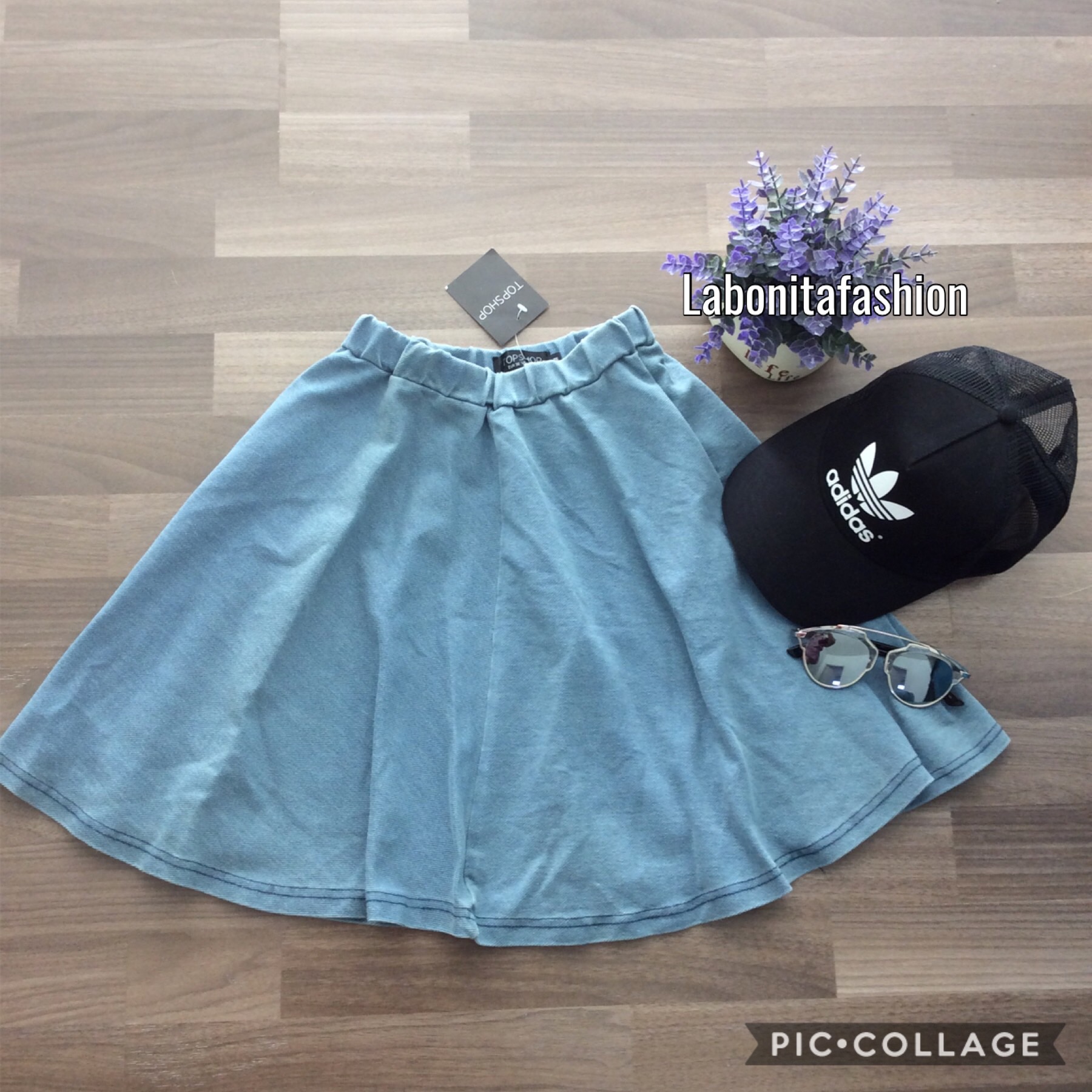 กระโปรงยีนส์ผ้าฟอกแบบคุณโฟร์ คุณเนย คุณก้อยใส่ แบรนด์Topshop