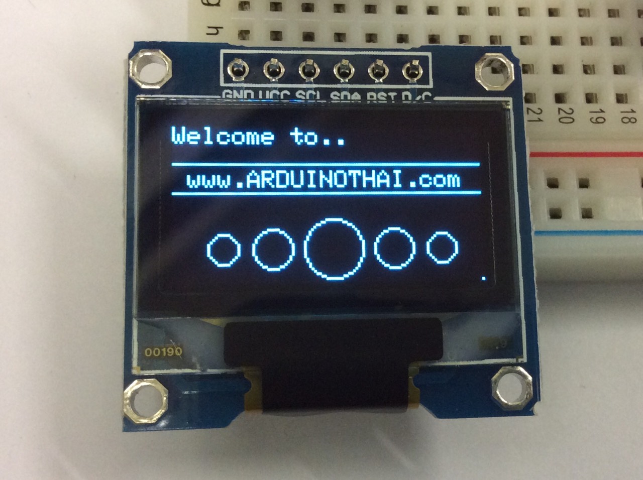 OLED Display Module Blue (SPI 128X64 pixels 0.96")