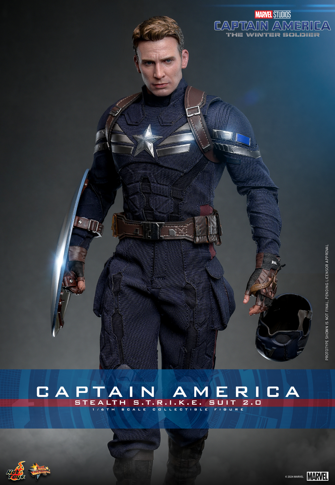 Hot Toys MMS783 Captain America: The Winter Soldier - Captain America (Stealth S.T.R.I.K.E. Suit) 2.0