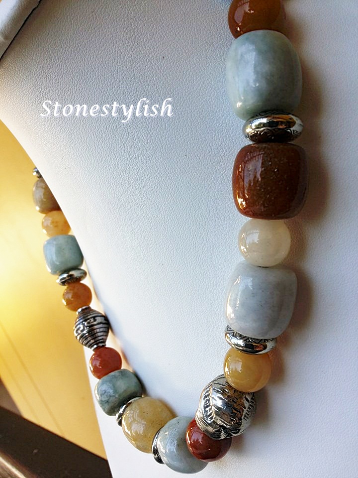 สร้อยคอ หยกหลากสี Nephrite multi color Necklace