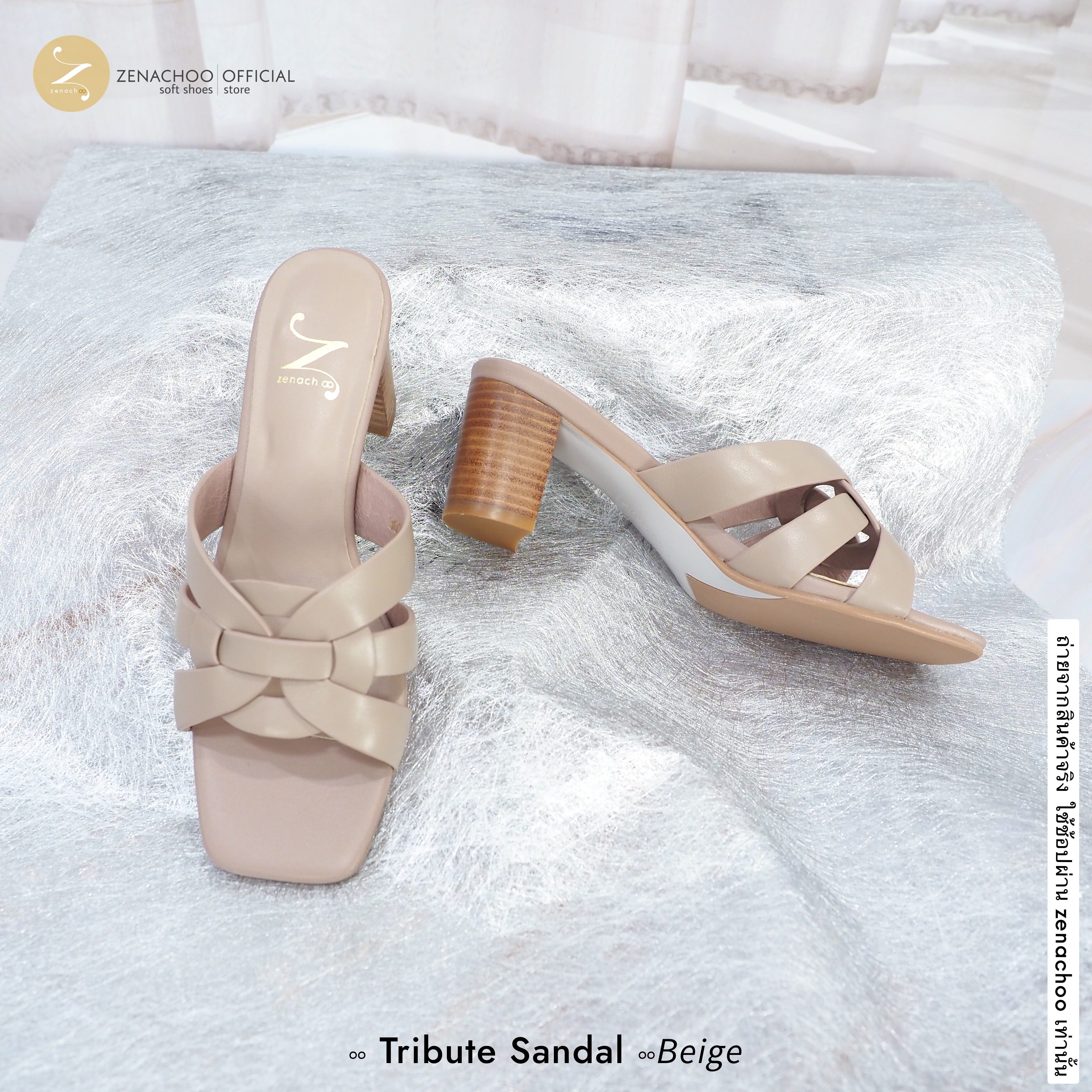 ทรงปกติ เปลี่ยนไซส์ได้-ไม่รับคืน Zenachoo รุ่น Tribute สูง 2นิ้ว หนังแกะนิ่ม ทรงสวยมาก