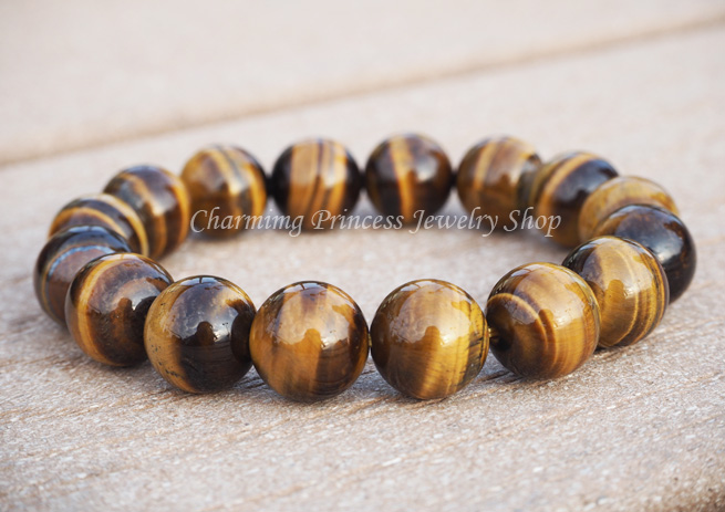 Tiger Eye ไทเกอร์อาย 10 มม ปกป้องคุ้มครอง มักจะเป็นผู้ชนะในการแข่งขัน และผู้ที่ดวงตกอยากหนุนดวงให้ดีขึ้น