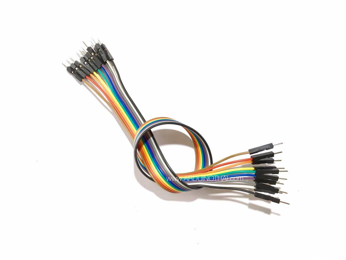 Jump Wire สายจั๊ม ผู้-ผู้ (Male to Male) ยาว 30 cm. จำนวน 10 เส้น สต็อกไทยส่งไว