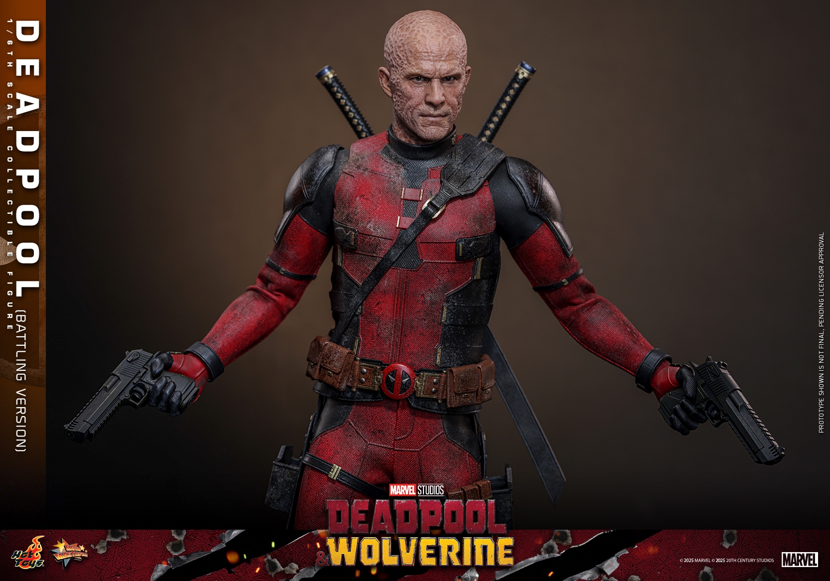Hot Toys MMS782 Deadpool & Wolverine - Deadpool (Battling Version)