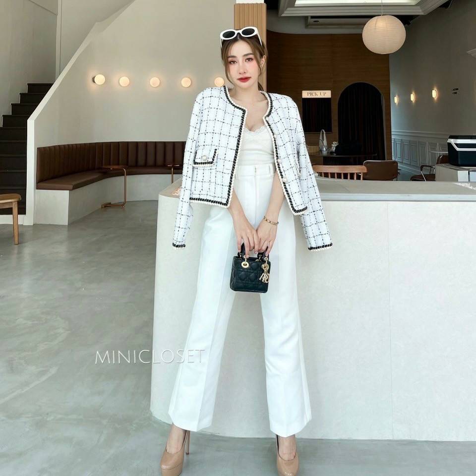 เสื้อทวีตแขนยาว เสื้อคลุมผ้าทวิต