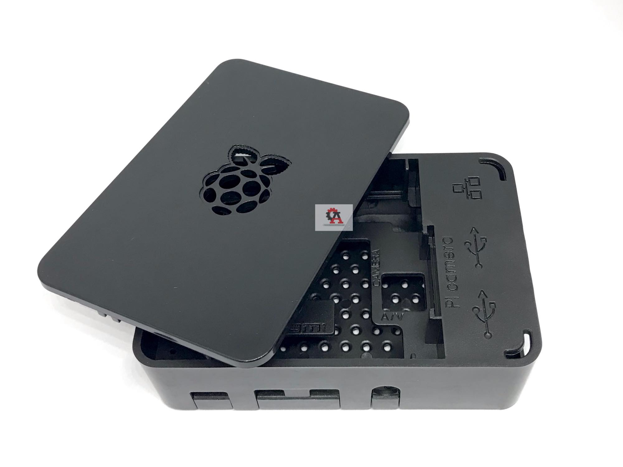 Raspberry pi 4 case (Black) เคสพลาสติกสำหรับราสเบอรี่พาย 4 สีดำ+พัดลม