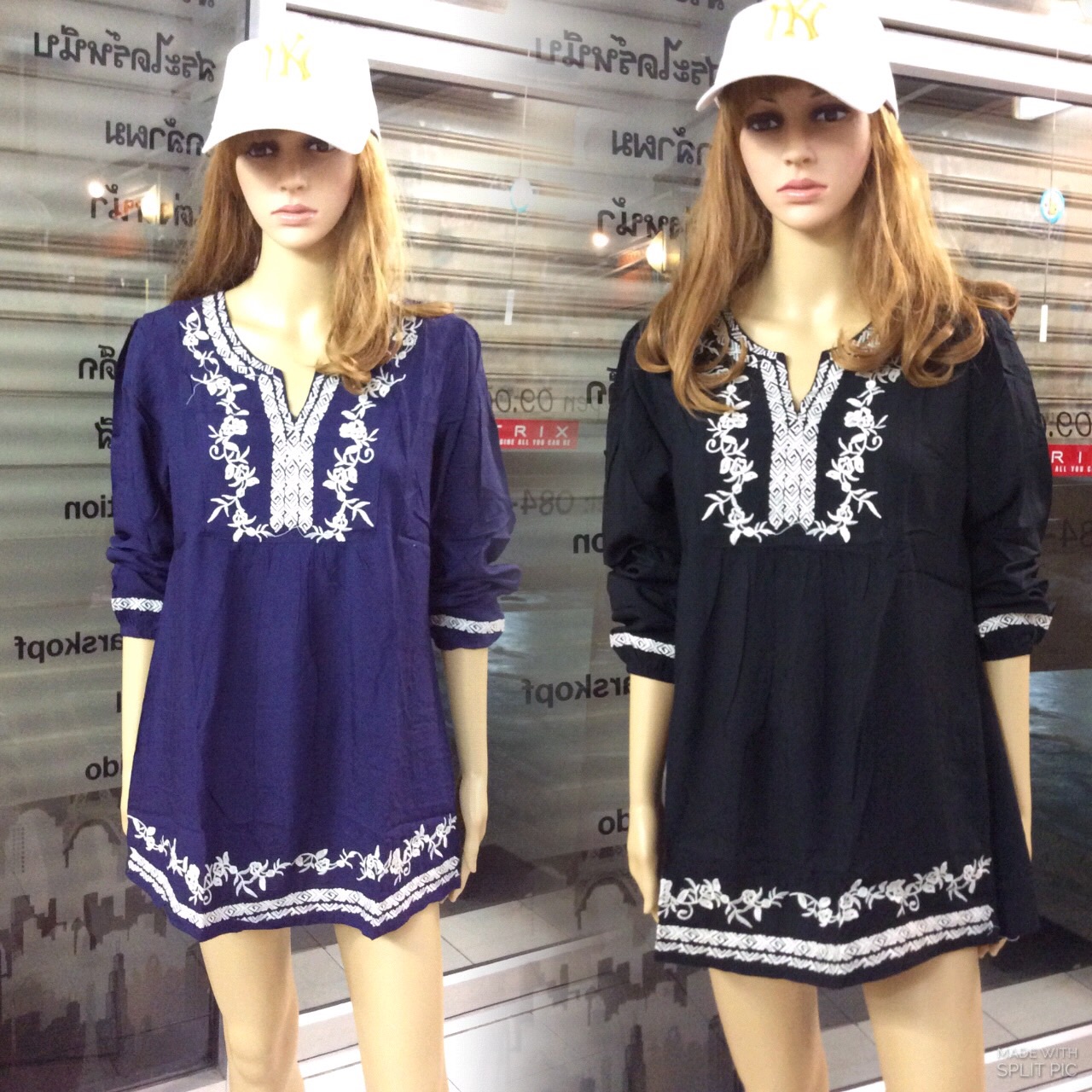 เสื้อโบฮีเมียน คอวี ปักลวดลายดอกไม้สวยๆ ผ้าเนื้อดีใส่สบายไม่ร้อนนะคะ