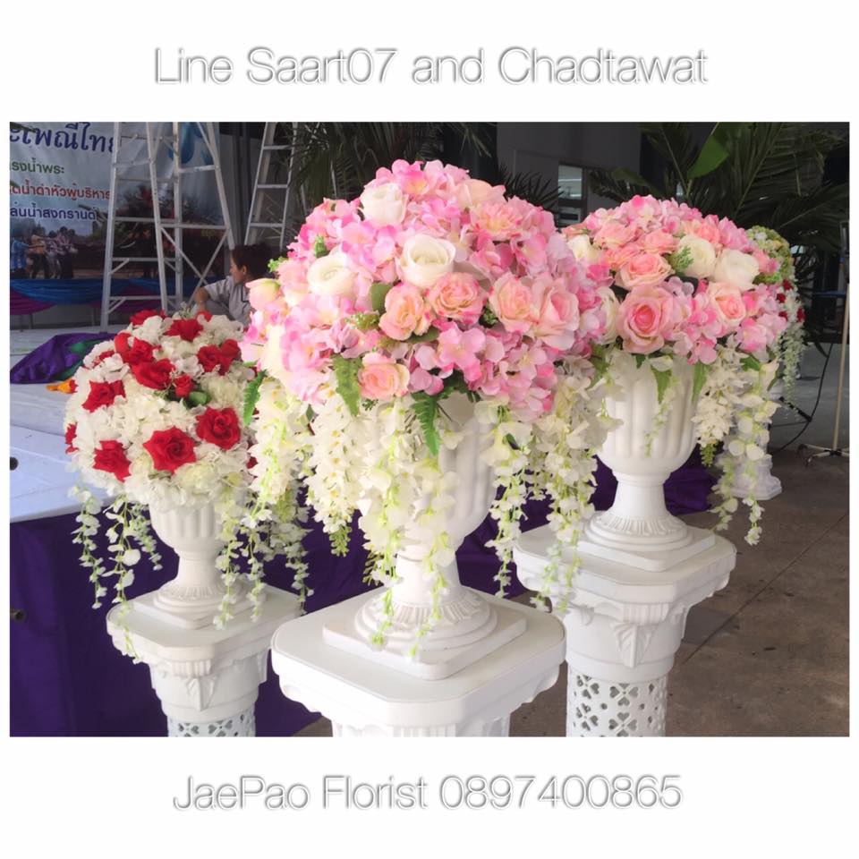 กระถางดอกไม้โรมัน พร้อมเสาโรมัน