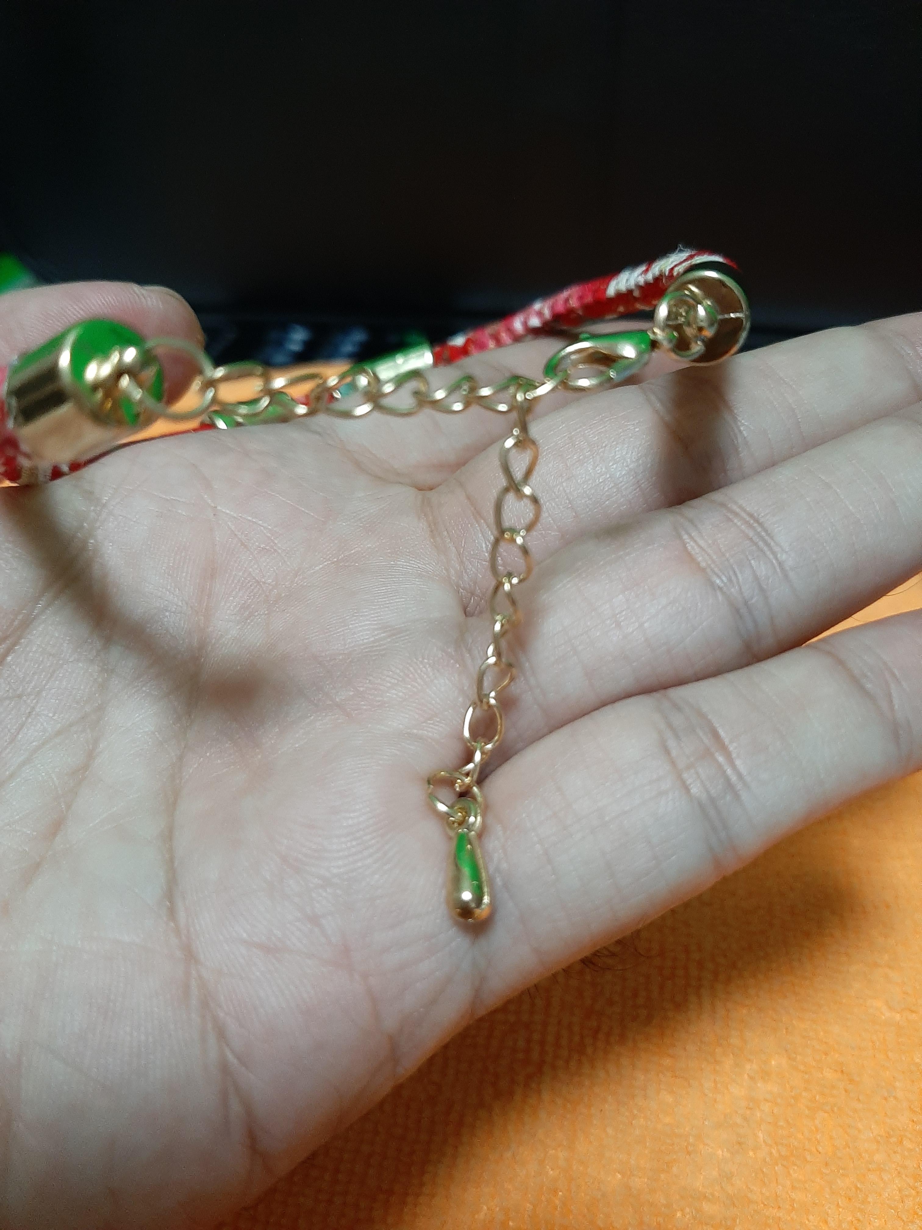 กระดิ่งแมว พรัอมซองผ้าลายนกกระเรียน