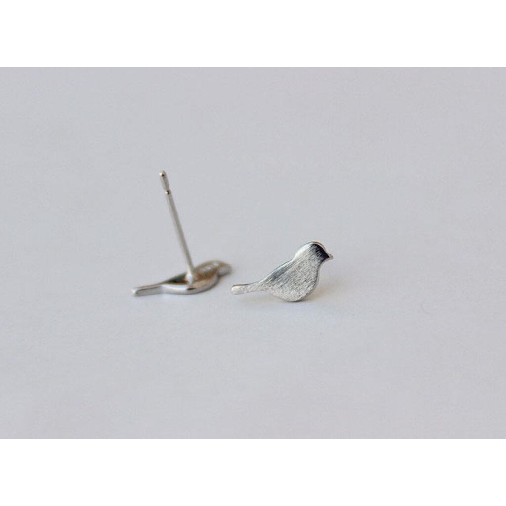 ต่างหูสำหรับผิวแพ้ง่าย เงินแท้ 92.5% ต่างหูนกน้อย _ES013