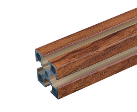 อลูมิเนียมโปรไฟล์ ลายไม้ Aluminium Profile wood national standard 20 / 10 cm.