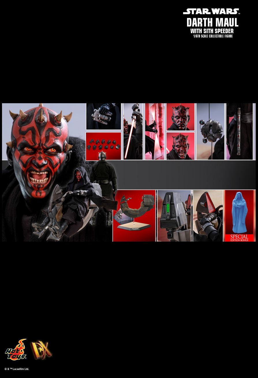 Hot Toys DX17 STAR WARS EPISODE I: THE PHANTOM MENACE - DARTH MAUL WITH SITH SPEEDER (Special Edition)