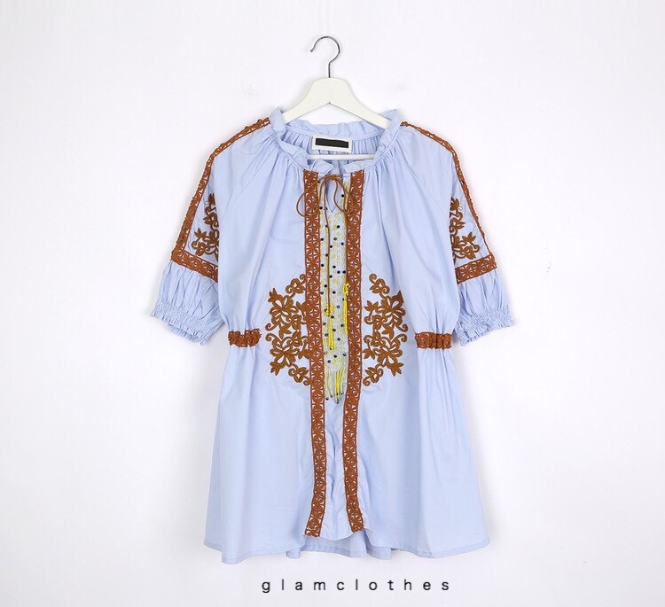 BOHEMIAN DRESS เดรสเกาหลีปักลายสไตล์โบฮีเมียน
