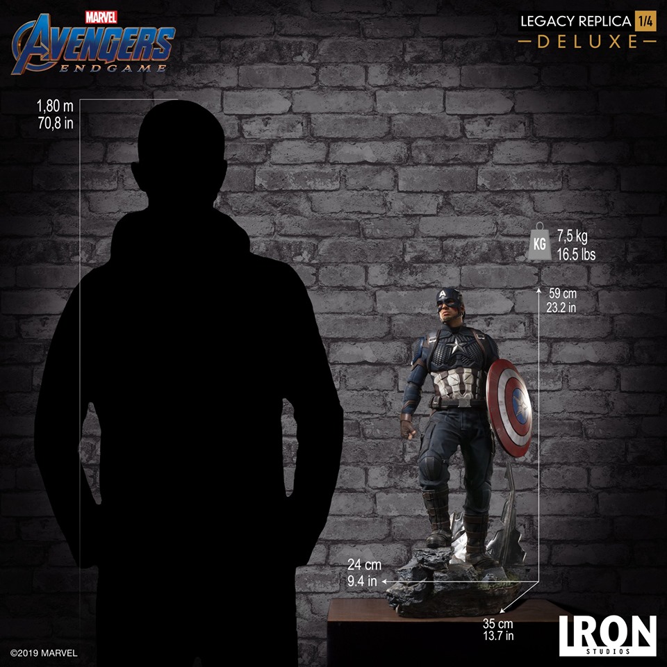 Iron Studios Deluxe Legacy Replica 1/4 Avengers: Endgame - Captain America