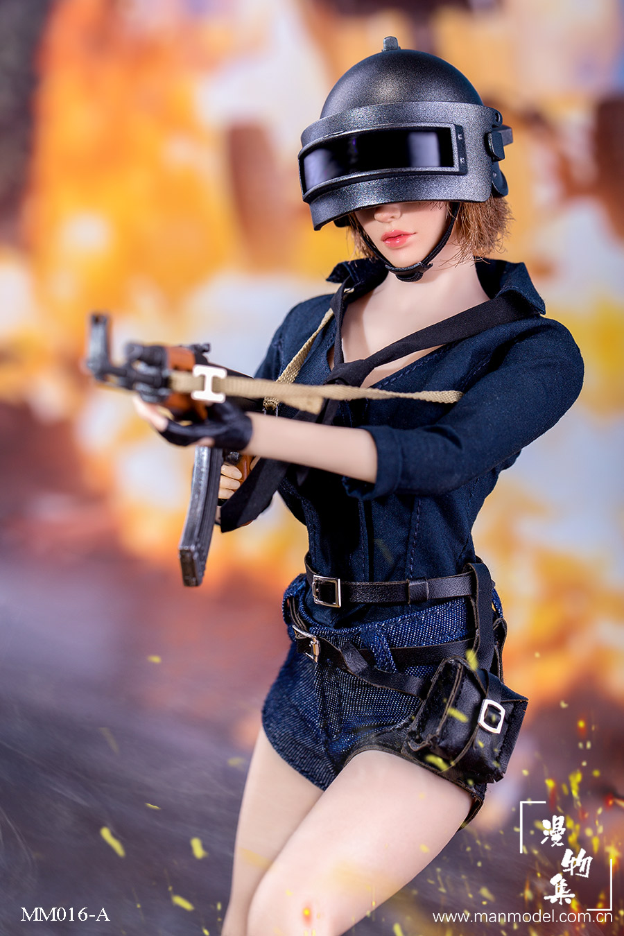 Manmodel MM016-A, MM016-C Chicken Dinner Female Combat Suit (Dark Blue)/(Light blue)