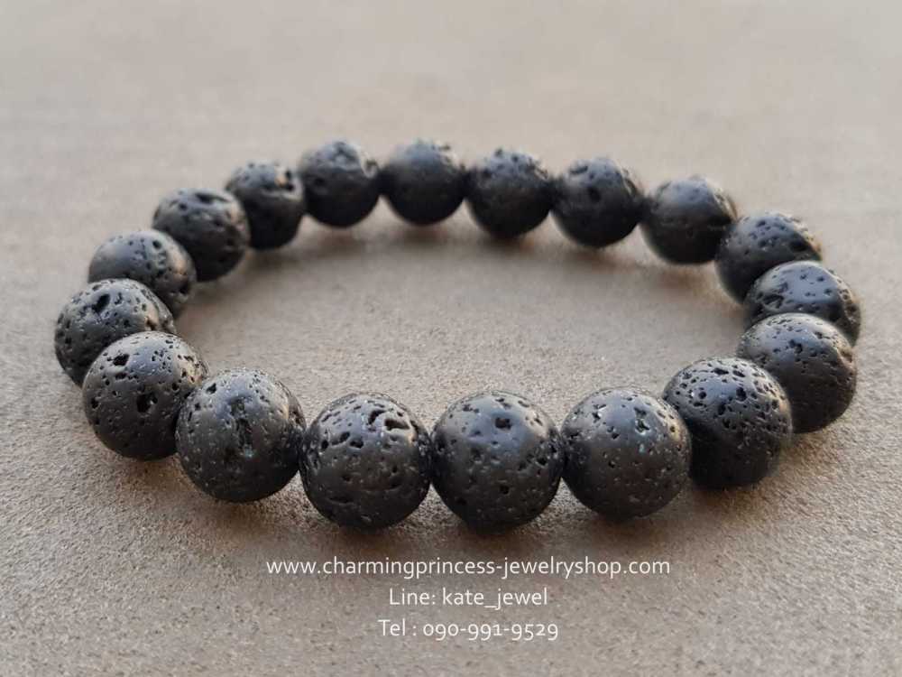 หินลาวา 10 มม Lava Bracelet 10 mm หินมหัศจรรย์ รักษาโรค