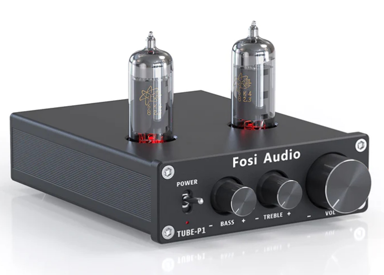 Fosi Audio P1 Vacuum Tube PreAmplifier 6K4 x2 อัพเกรดหลอดแก้วได้ ปรับ Bass Treble ได้ ประกันศูนย์ไทย