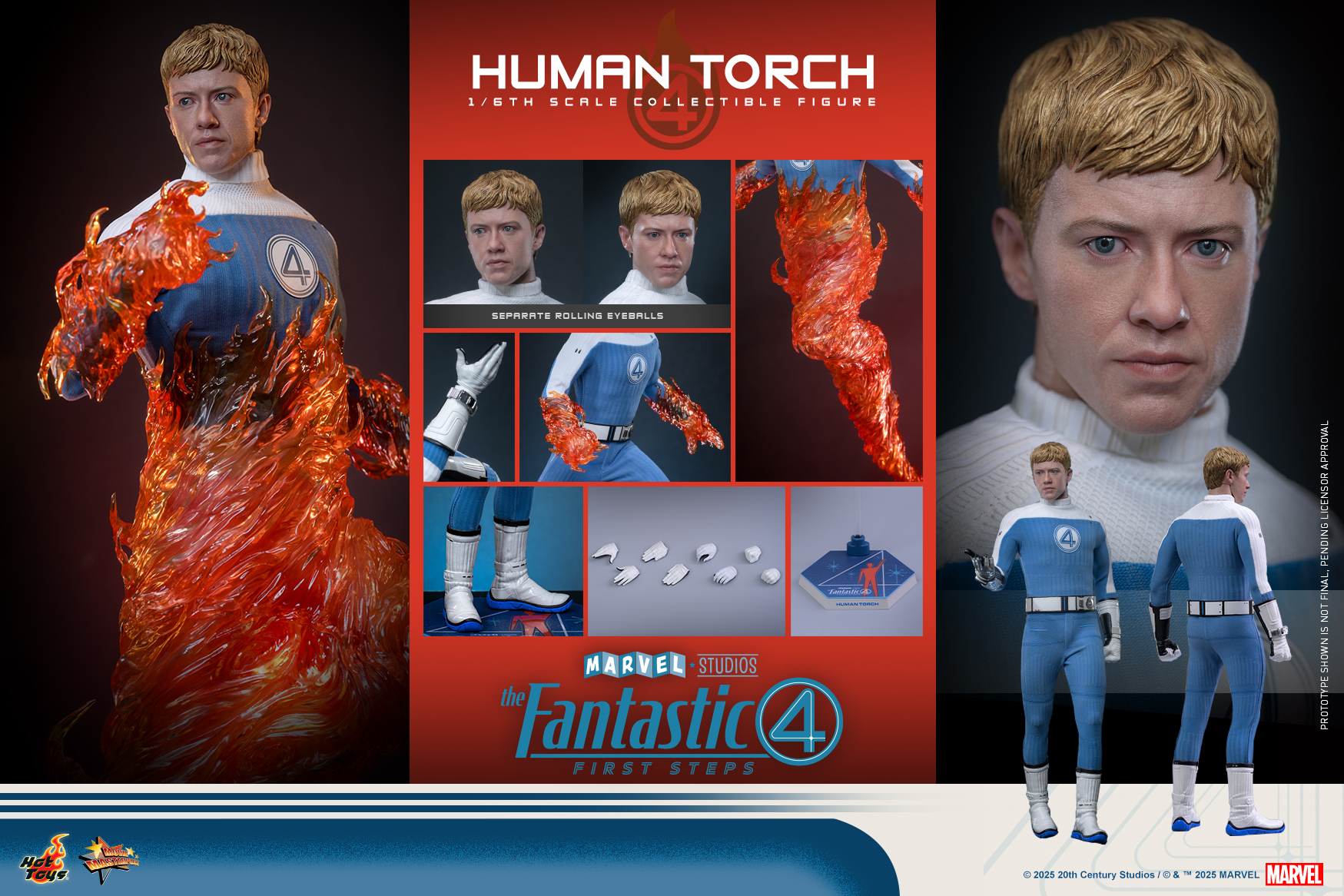 Hot Toys MMS829 The Fantastic Four: First Steps - Human Torch