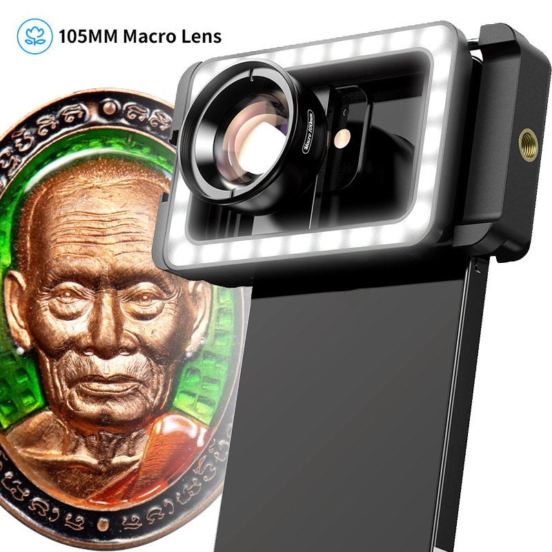 เลนส์มือถือ เลนส์มาโคร Max Macro 105 mm ซูมถ่ายพระเครื่อง คิ้ว ขนตา เล็บมือ ดอกไม้ แมลง ถ่ายวิดีโอได้