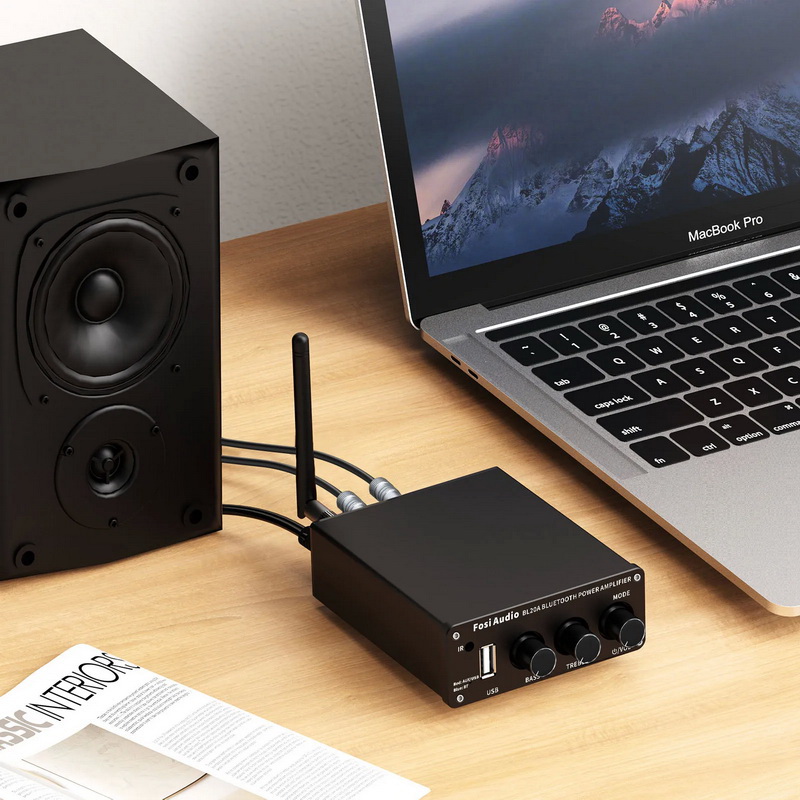 Fosi Audio BL20A Bluetooth Power Amplifier ClassD ชิป TPA3116 x2 ประกันศูนย์ไทย