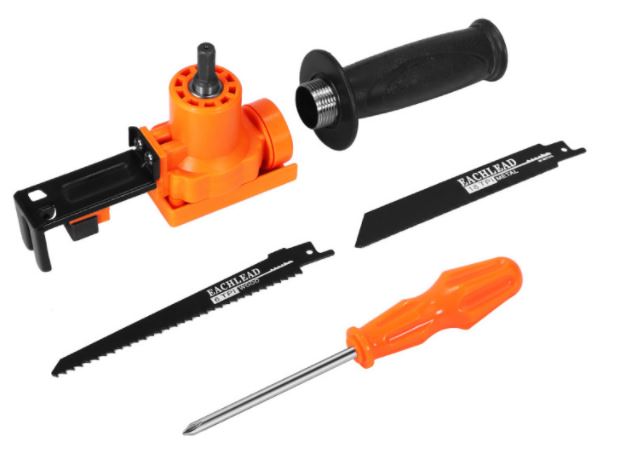 AD36 ชุดแปลงสว่านเป็นเลื่อยชักสำหรับงานเบา ไม้ ท่อ PVC อลูมิเนียมบาง