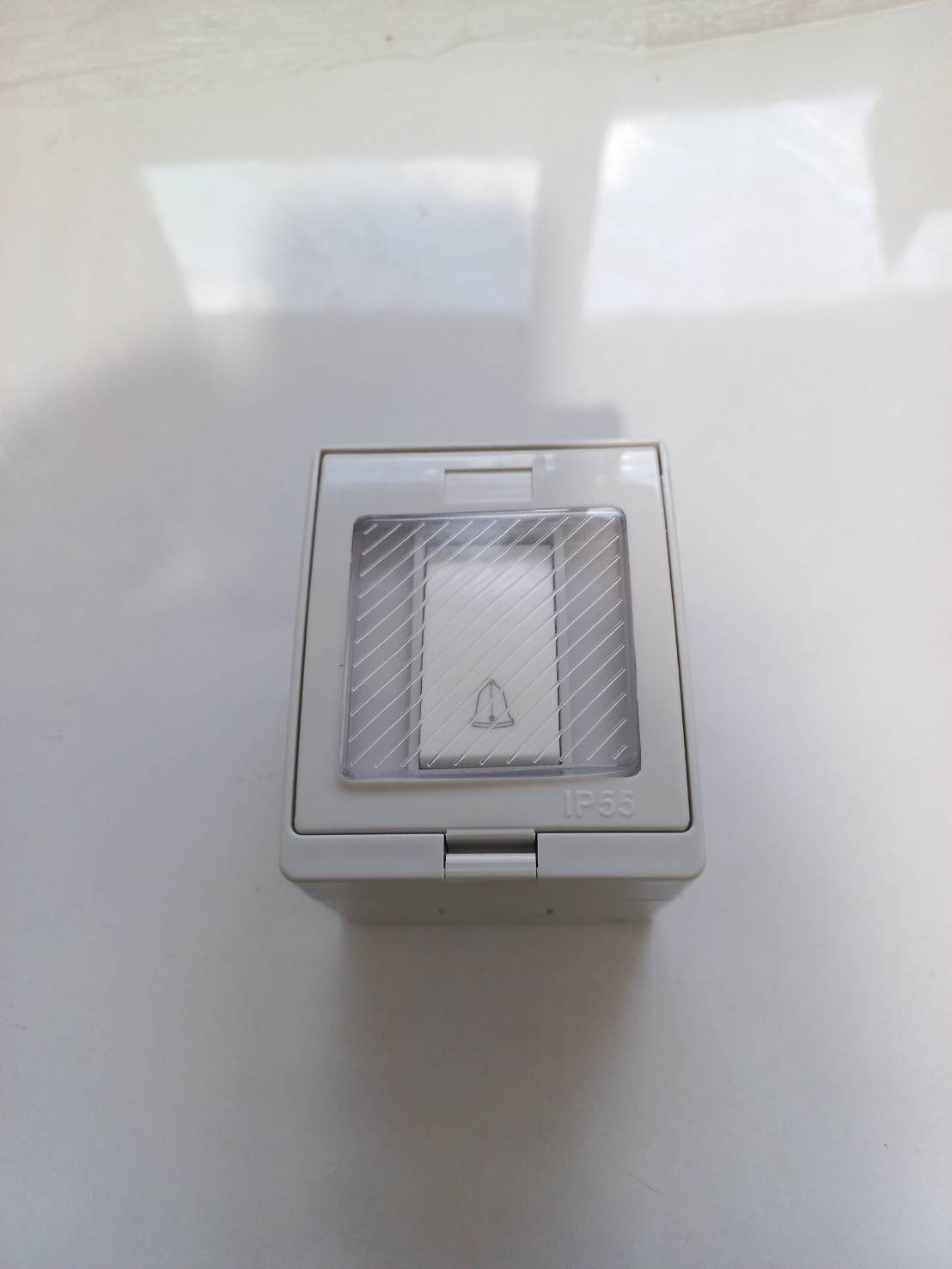 OT172 สวิทกดกริ่งกันน้ำ กันฝุ่น 1 ช่อง ฝาเปิด-ปิด ได้ 220V/10A