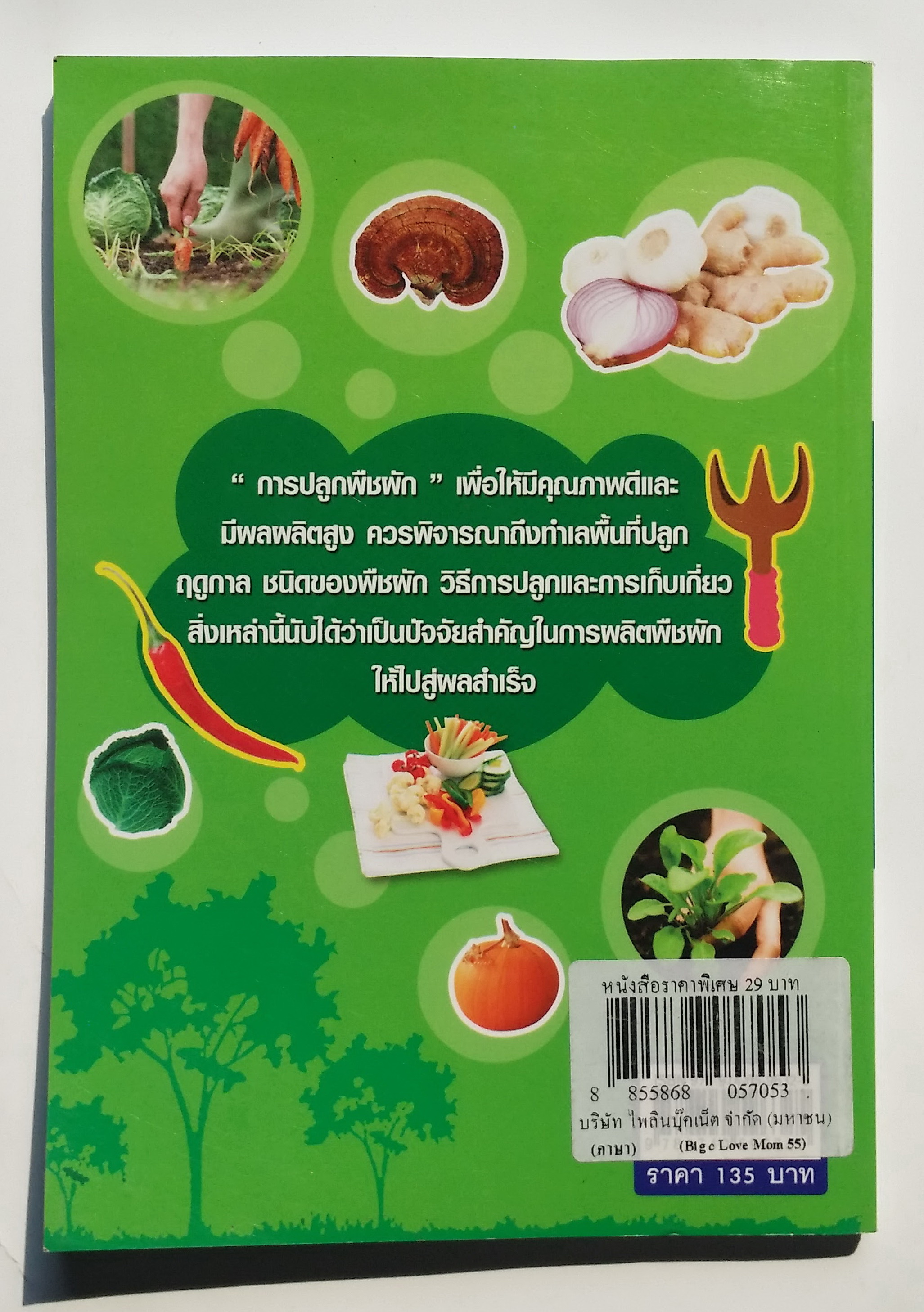 หนังสือมือสอง 288 การปลูก พืชพักทั่วไป โดยวิเชษฐ ค้าสุวรรณ พืชผักจัดเป็นพืชลัมลุก อายุารเก็บเกี่ยวสั้น ให้ผลผลิตต่อไร่สูงกว่าพืชชนิดอื่นๆ ราคาปก 135.บาท หนังสือเล่มนี้ ขายแล้ว