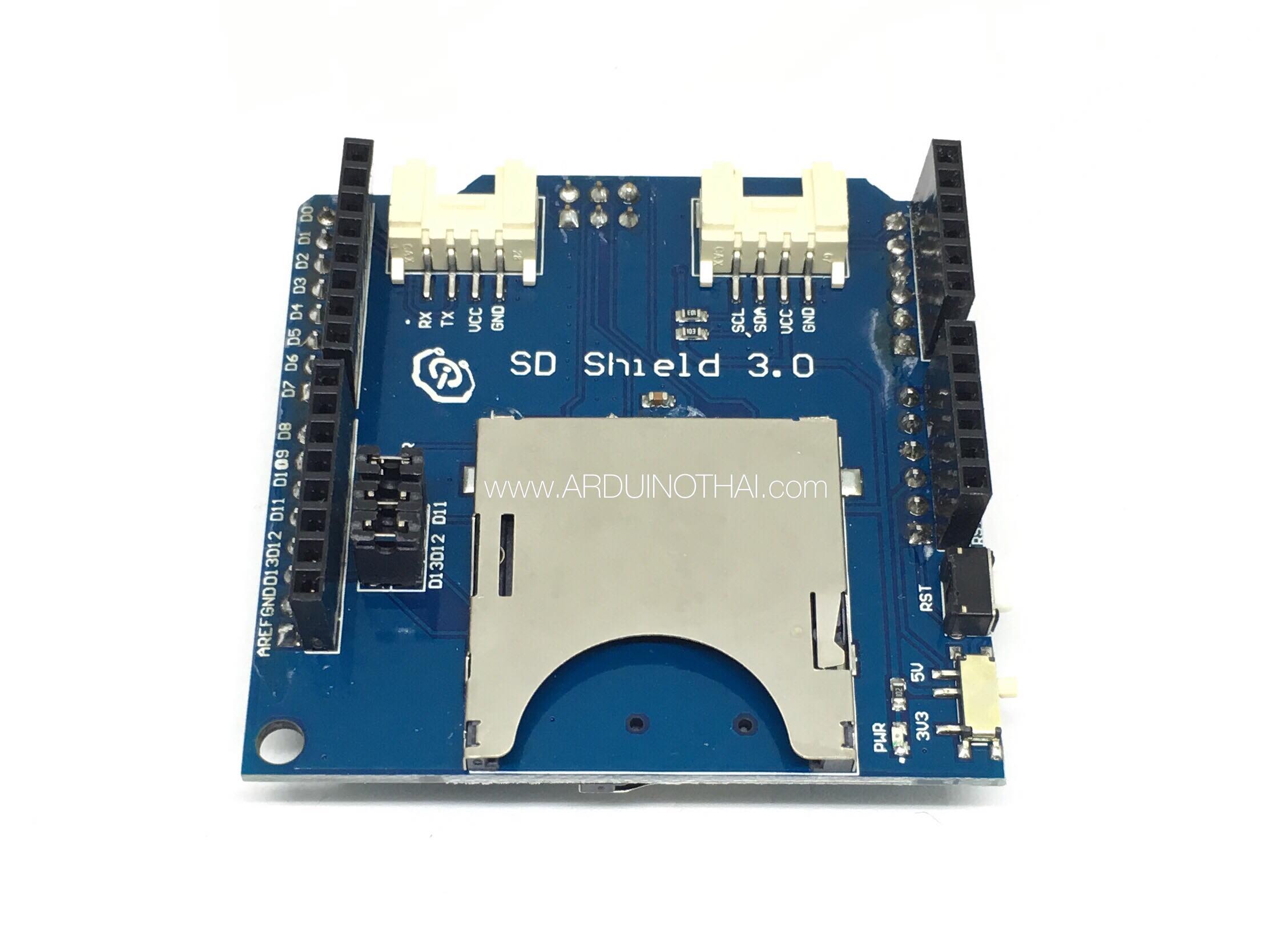 SD Shield 3.0 โมดูลสำหรับอ่านเขียน SD Card และ Micro SD Card สต็อกไทยส่งไว