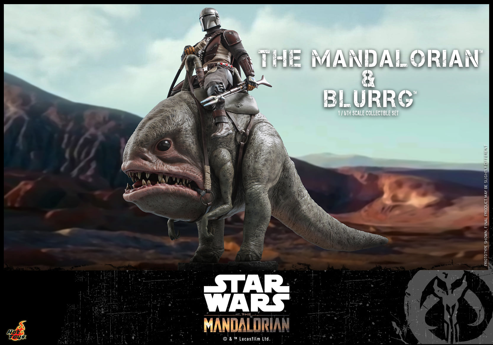 Hot Toys TMS046 1/6 Star Wars: The Mandalorian™ - Mandalorian™ & Blurrg™
