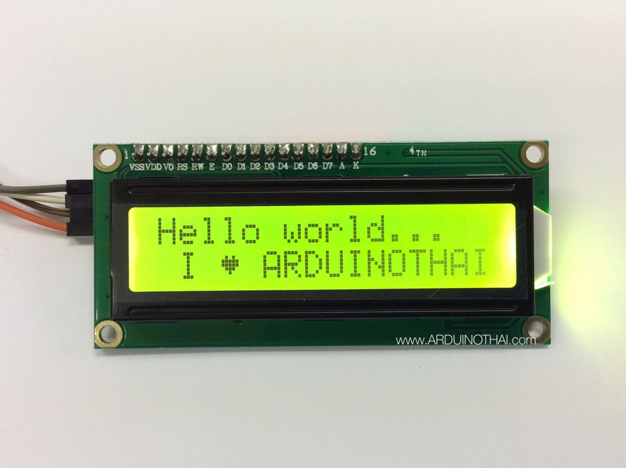 1602 LCD With I2C Interface (Yellow Screen)