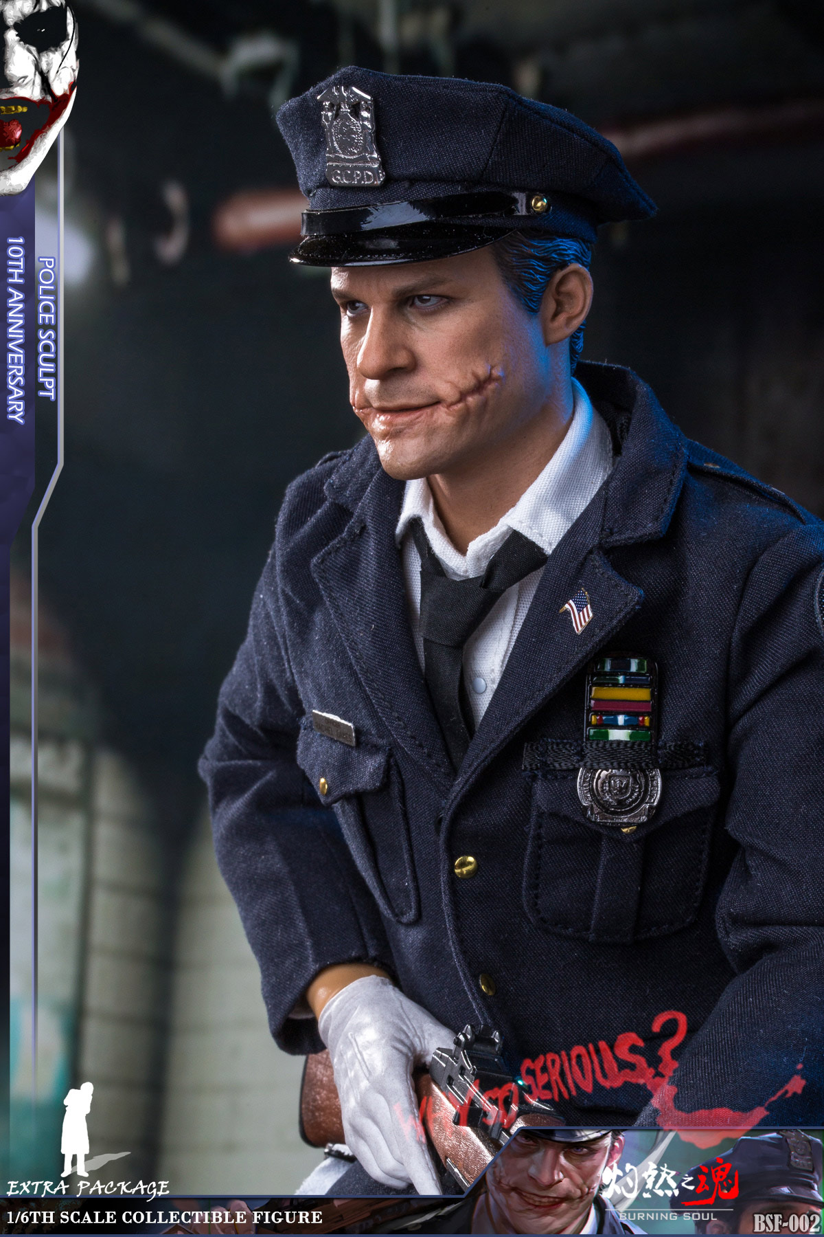 Burning Soul BSF002 1/6 Policesculpt 10th Anniversary (ใหม่เปิดเช็คหนังเริ่มลอก)