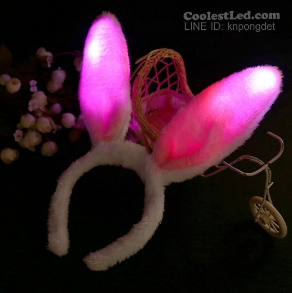 ที่คาดผมมีไฟ LED กระพริบ กระต่าย Bunny