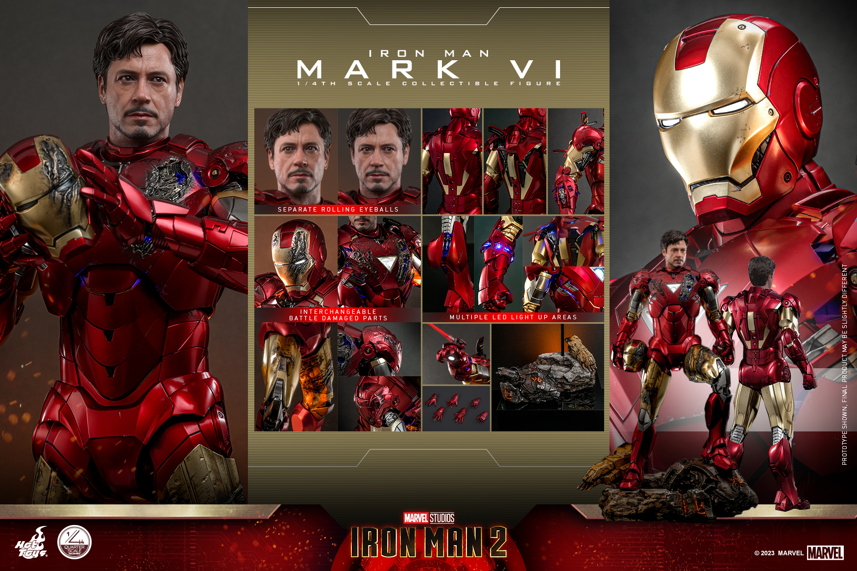 Hot Toys QS025 1/4 Iron Man 2 - Iron Man Mark VI - AcareToys